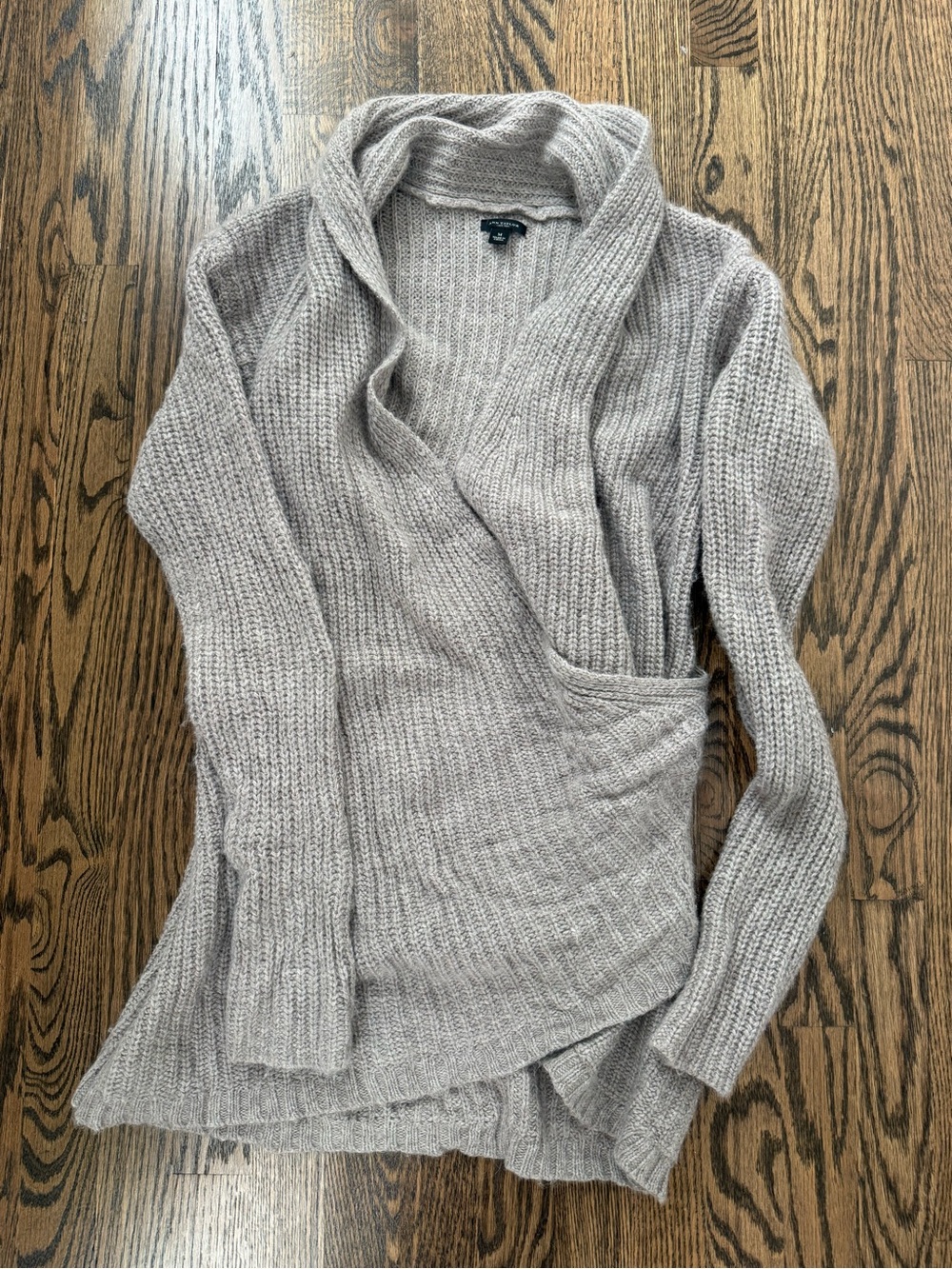 Cozy oversized Shawl Collar wrap around Knit Sweater Cardigan